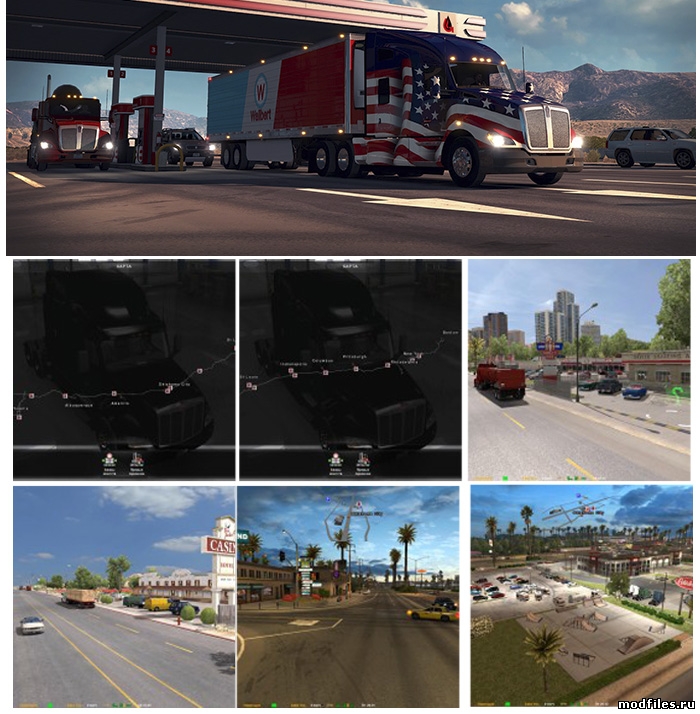 Картинка мода Дорога от побережья к побережью / Mantrid и Narzew в игре American Truck Simulator
