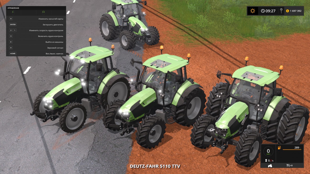 Картинка мода Deutz Fahr 5110 TTV / Pawlo101299 в игре Farming Simulator 2017