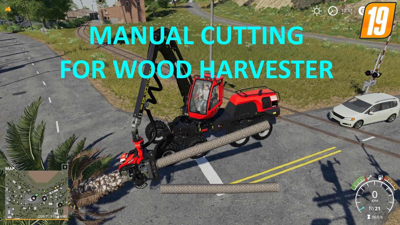 Картинка мода Manual Cutting for Wood Harvester / kenny456 в игре Farming Simulator 2019