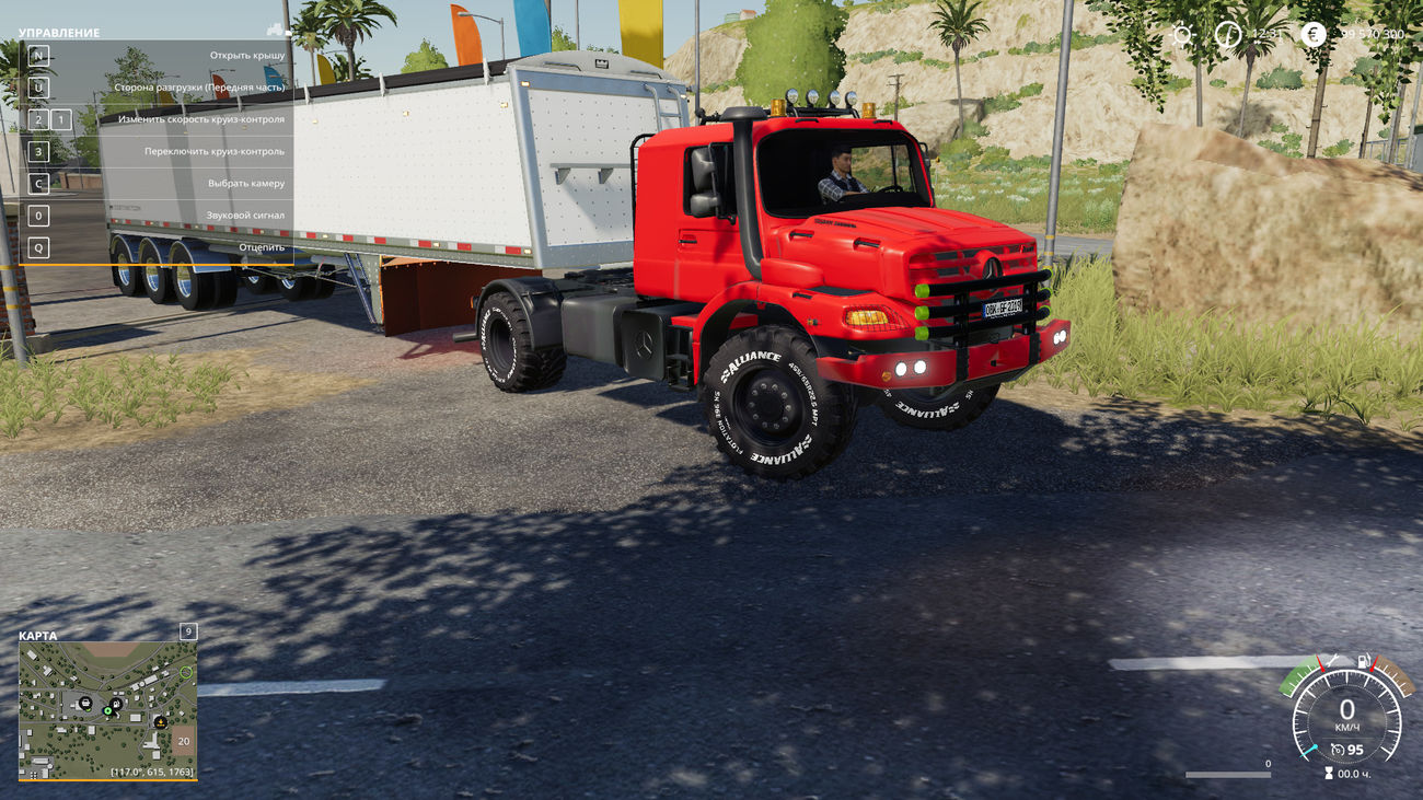 Картинка мода Mercedes Zetros Red / Pupsbar в игре Farming Simulator 2019