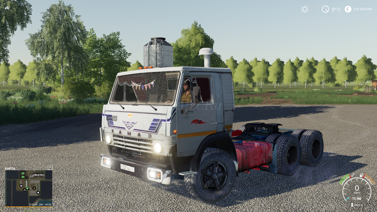 Картинка мода КамАЗ GTS серый / Markelov в игре Farming Simulator 2019