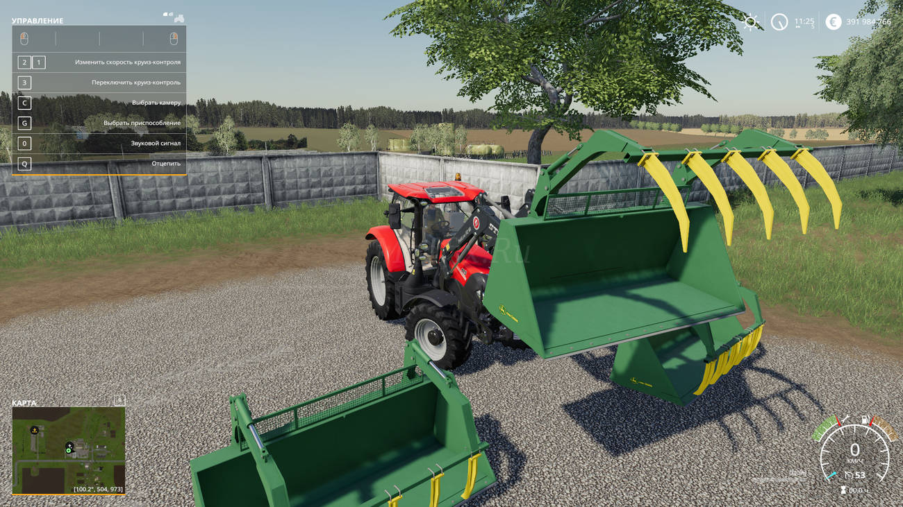 Картинка мода John Deere GRAPPLE BUCKET / Winston9587 в игре Farming Simulator 2019