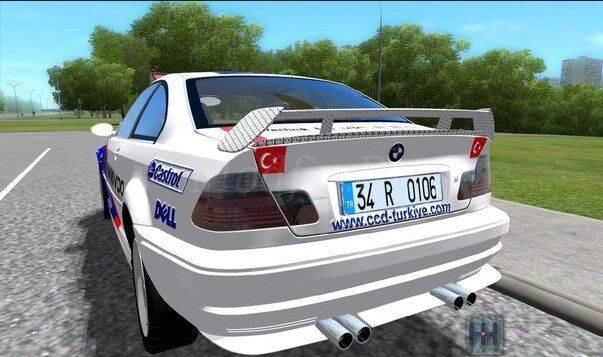 Картинка мода BMW M3 GTR 2002 / Kazah в игре City Car Driving