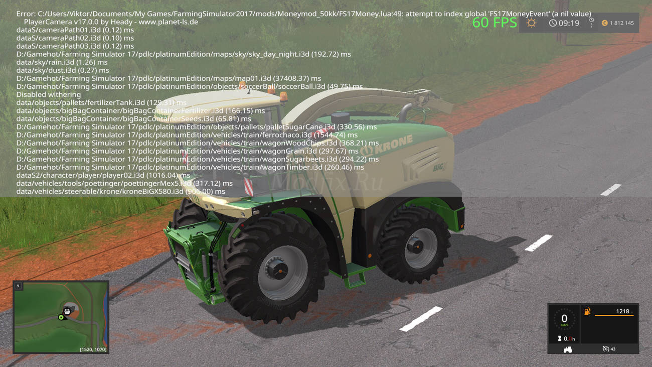 Картинка мода Лог и FPS / GIANTS Editor в игре Farming Simulator 2017