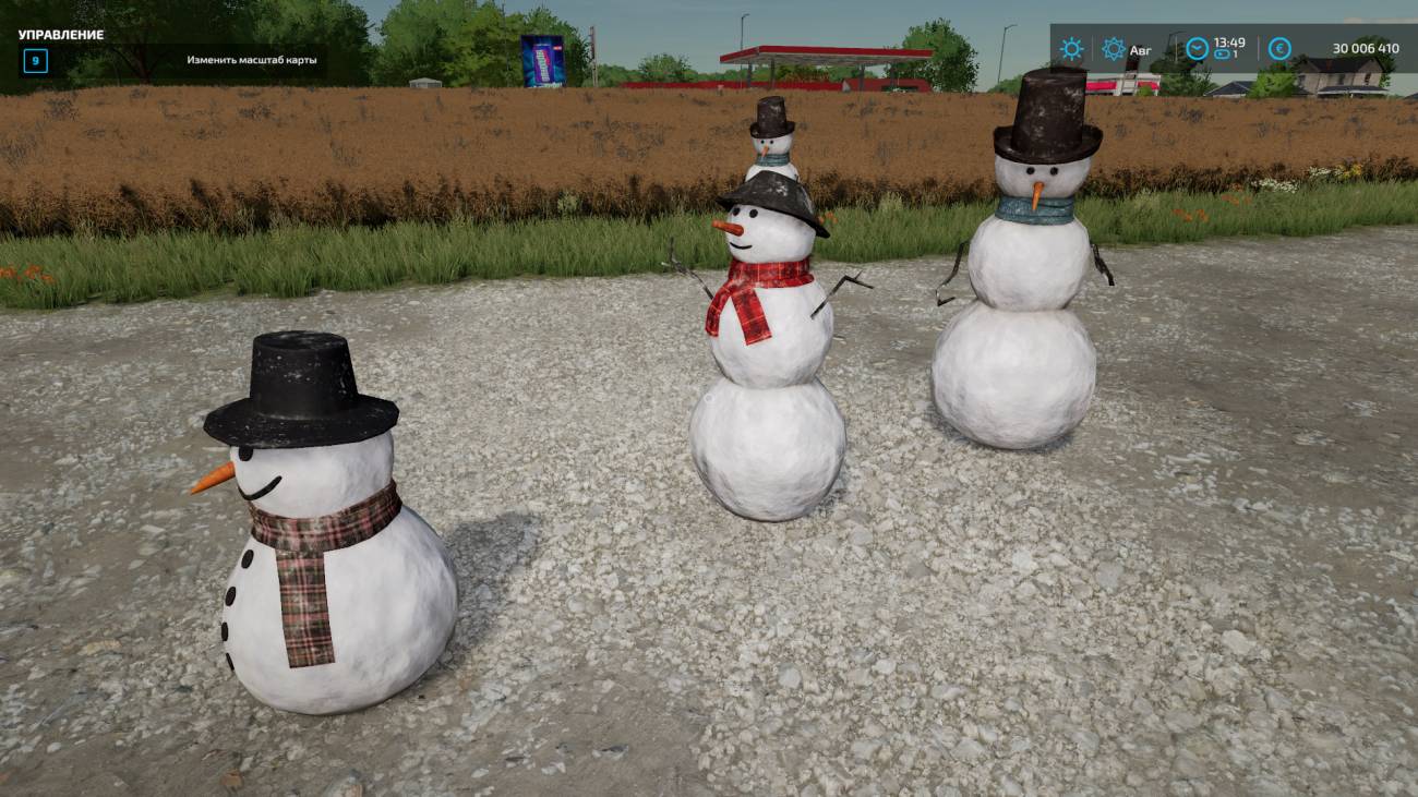 Картинка мода Размещаемые Снеговики / TopAce888 в игре Farming Simulator 2022