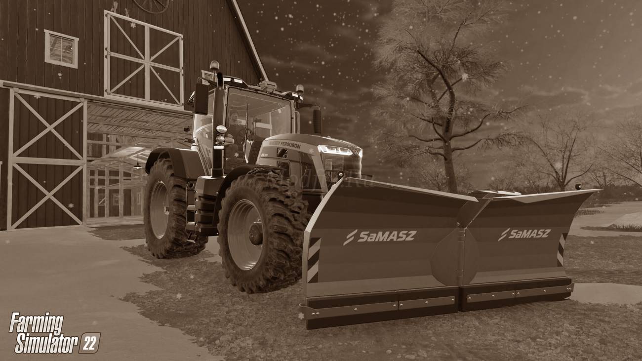 Картинка мода Сезоны на ферме Фарминг Симулятор 22 и скользкие дороги зимой в игре Farming Simulator 2022