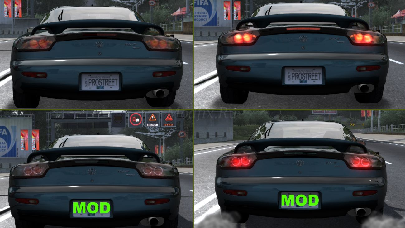 Картинка мода Светодиодный стоп-сигнал для Mazda RX7 / Реставратор в игре NFS ProStreet