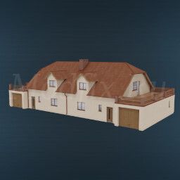 Картинка мода Semi-Detached House Prefab / MłodySZY в игре Farming Simulator 2022