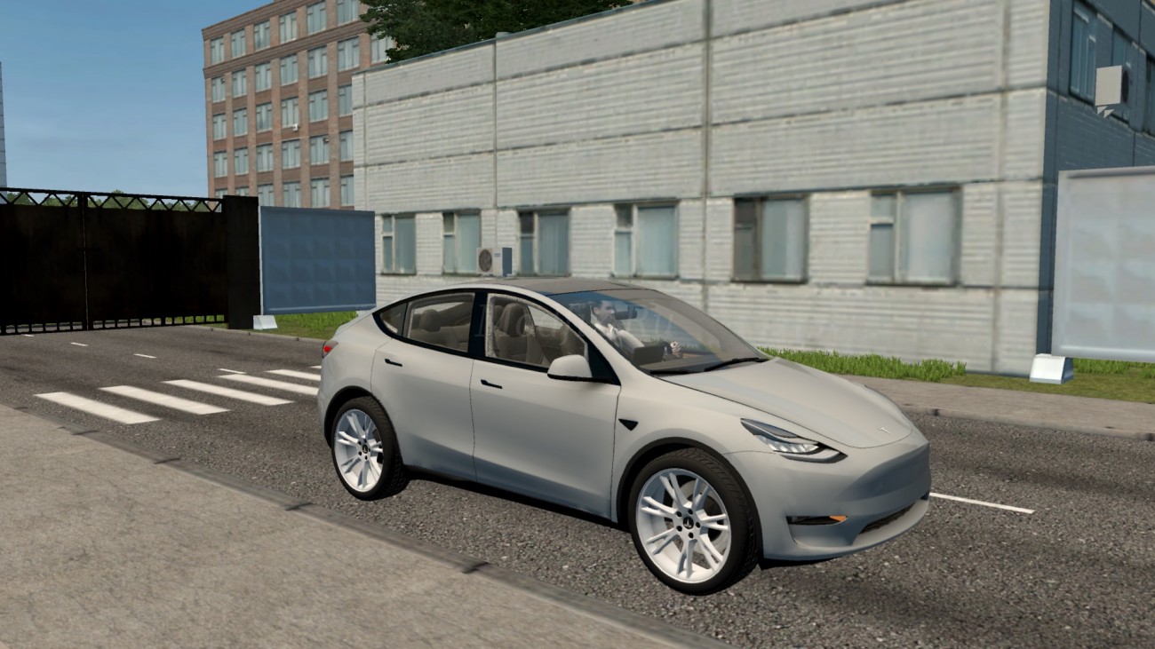 Картинка мода 2021 Tesla Model Y / AlexCCDMods в игре City Car Driving