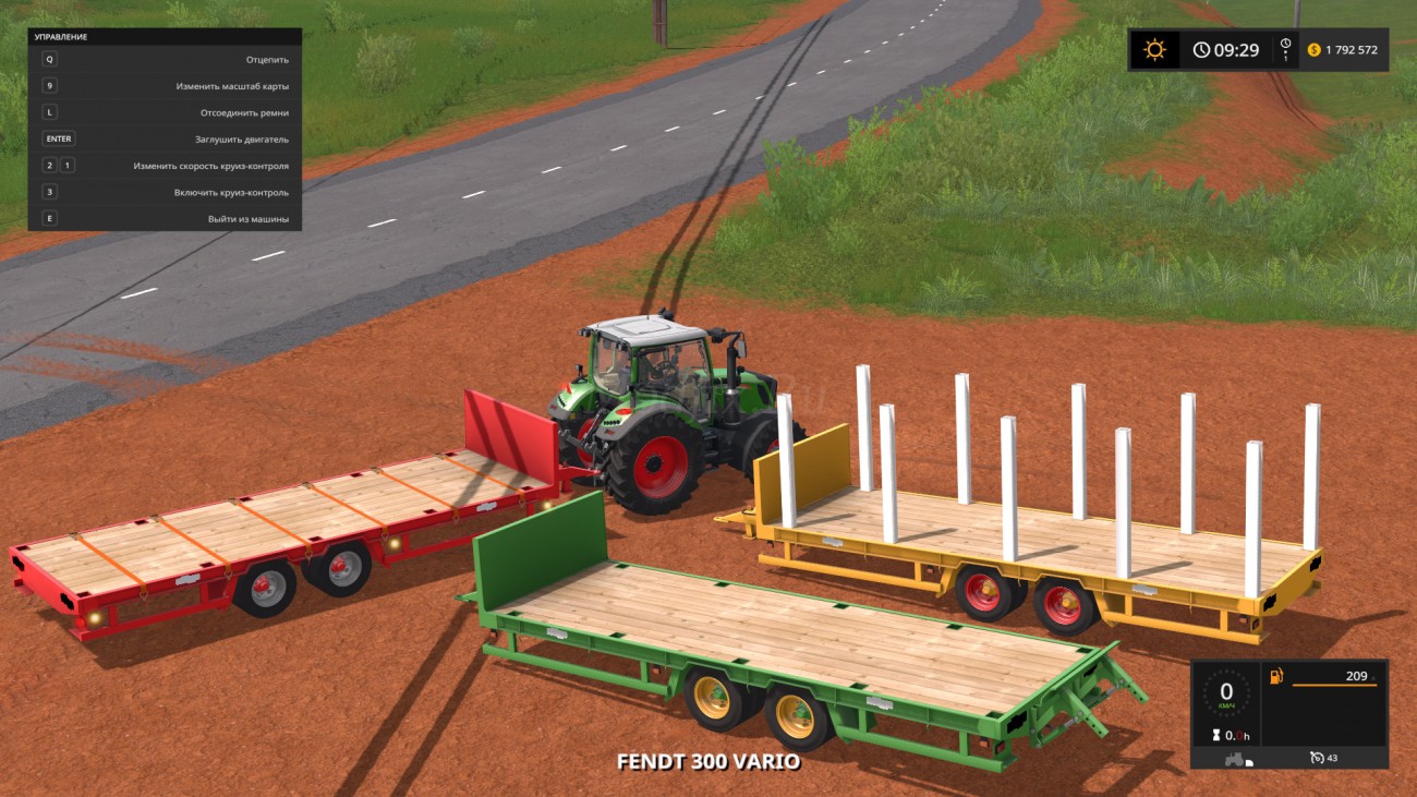 Картинка мода Herbst 24FT Flat Bed Trailer / PeterJ в игре Farming Simulator 2017