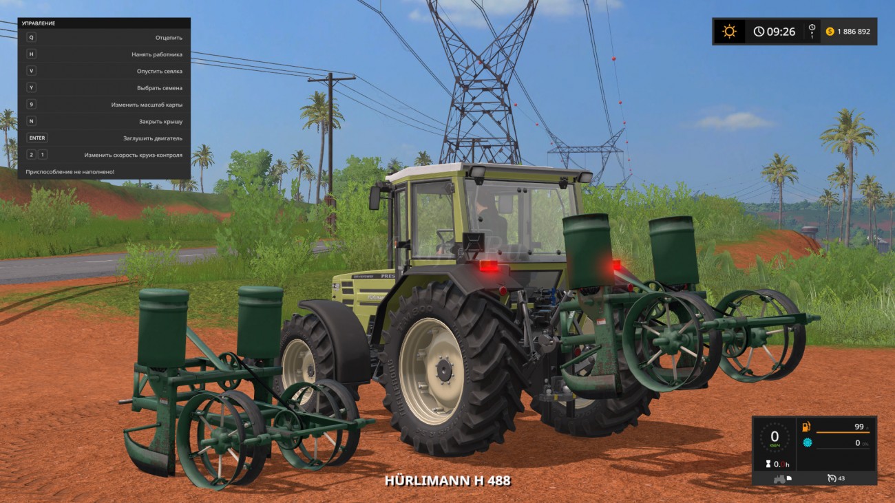 Картинка мода Classic 2 Row Planter / Dogface в игре Farming Simulator 2017