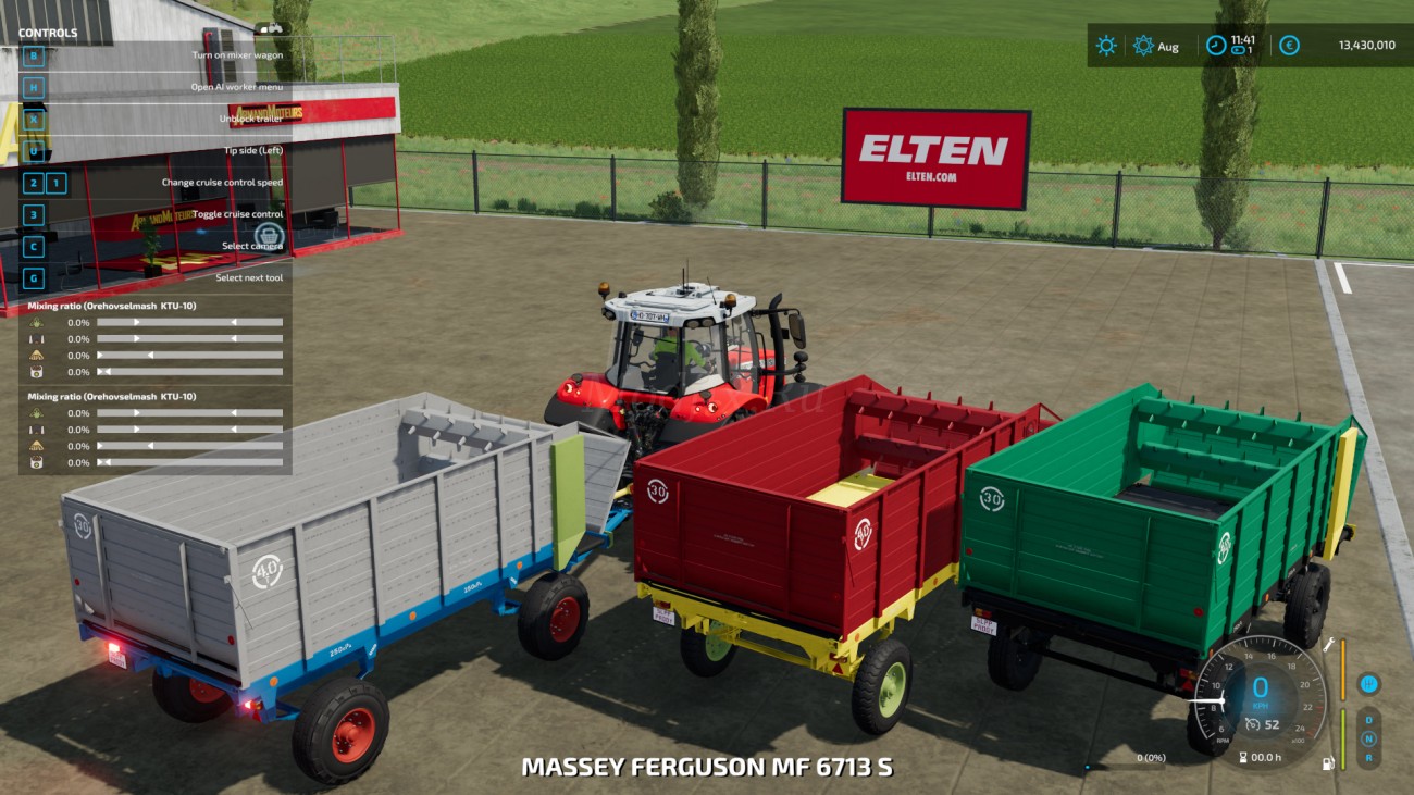 Картинка мода КТУ-10 Кормораздатчик / UssrModdingTeam в игре Farming Simulator 2022