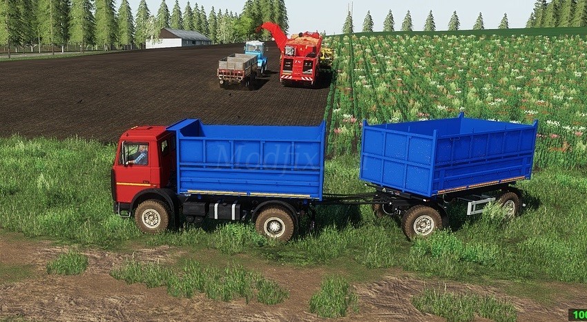 Картинка мода МАЗ-5551 и Прицеп / Неизвестен в игре Farming Simulator 2019